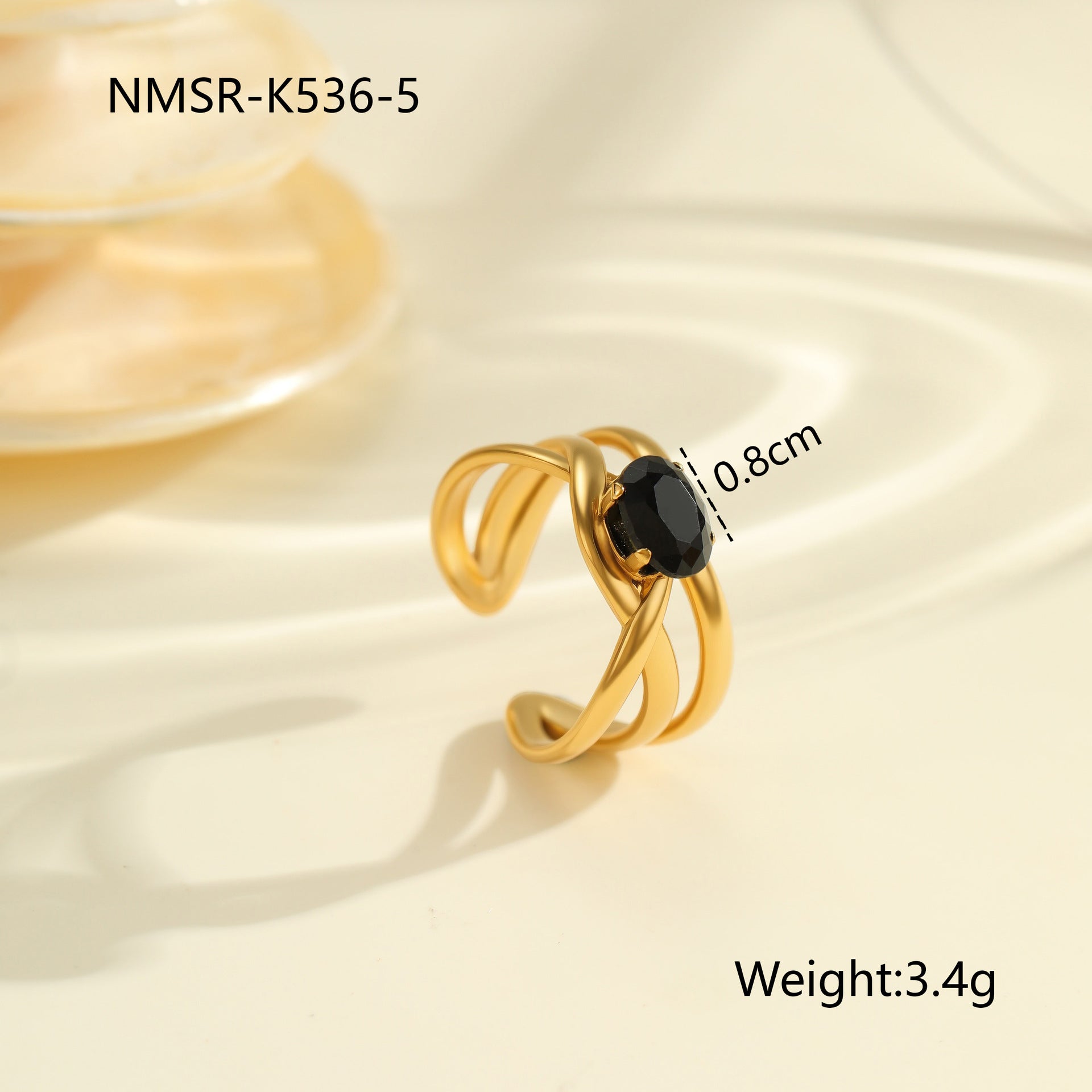 Wholesale light luxury ring that does not fade open ring